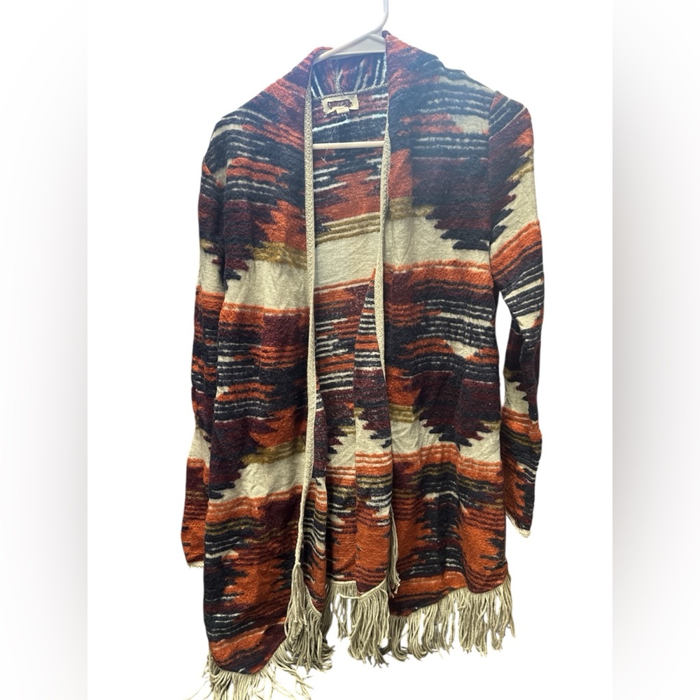 Multicolor Fringe Cardigan